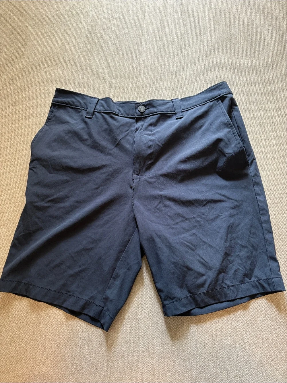 Banana Republic Navy Flat-Front Performance Shorts